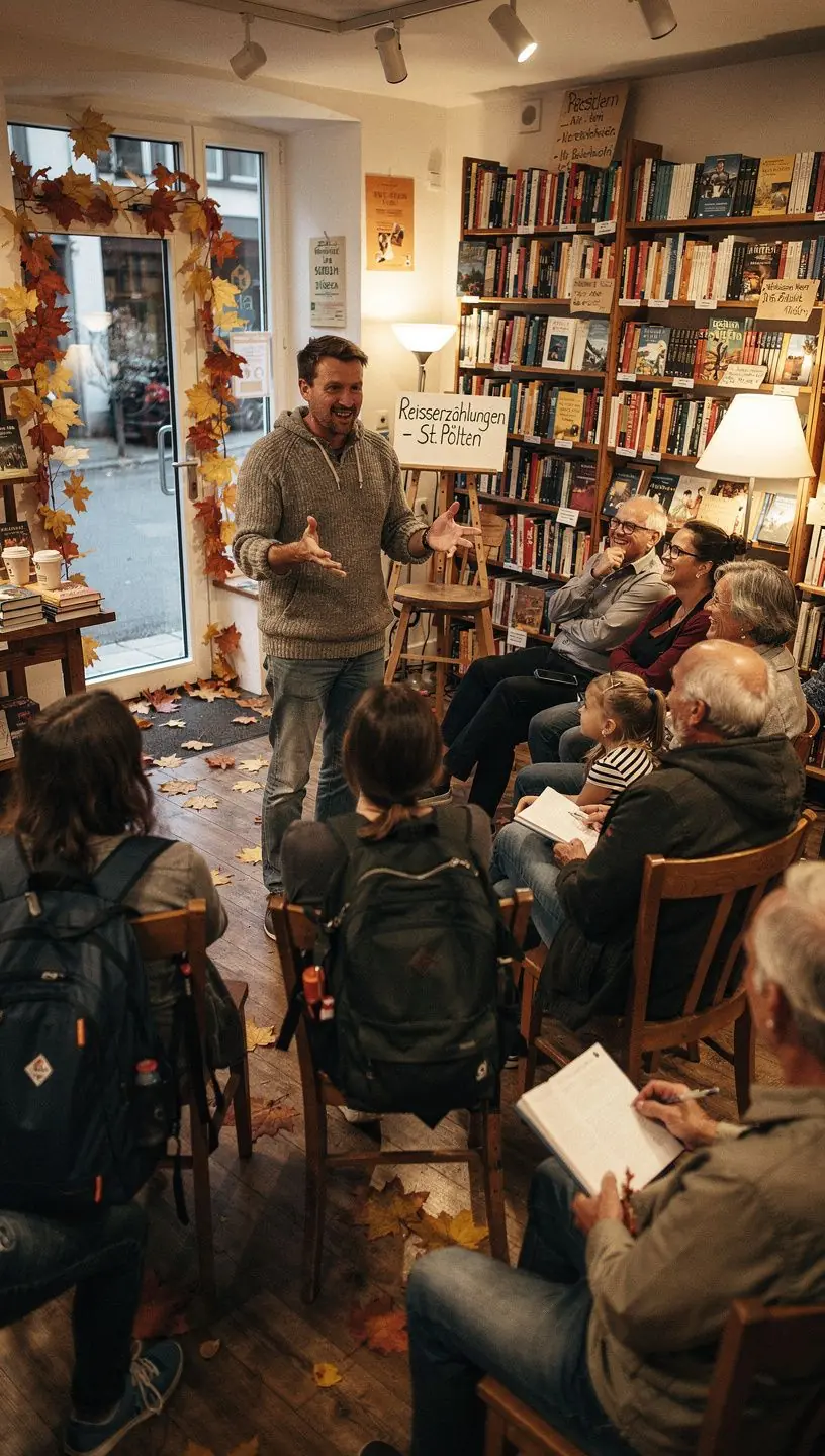 Ein stapel von Reiseführern über Österreich, die verschiedene Reiseziele und Abenteuer beschreiben.